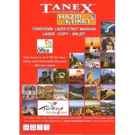 Tanex TW-2040 Etiket 52.5x29.7mm